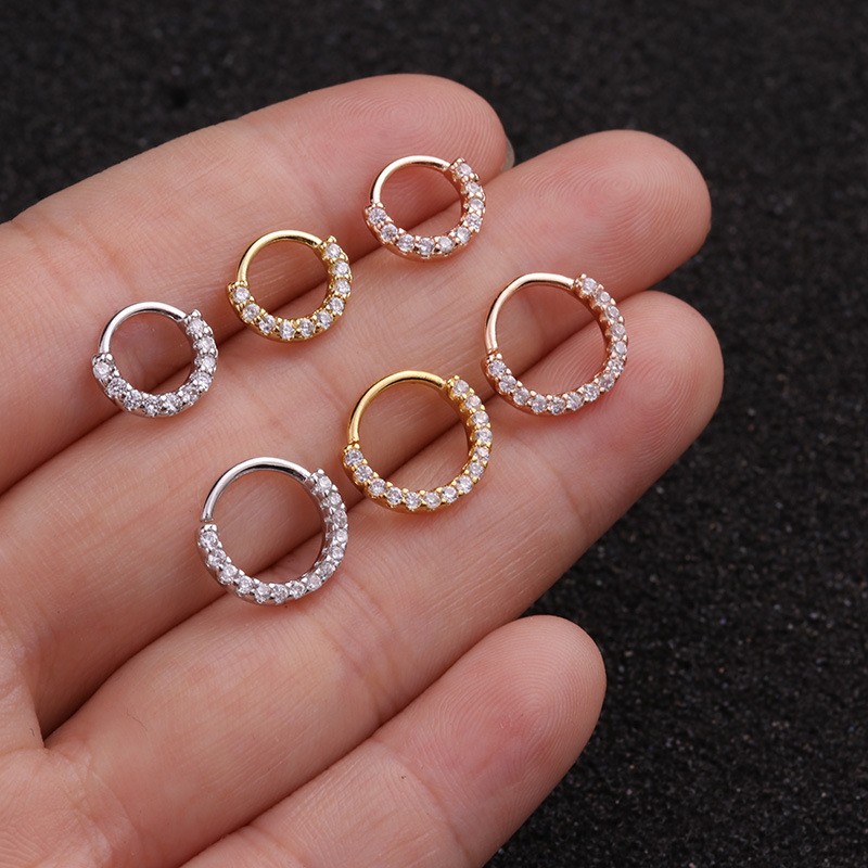 1 Piece Nose Rings & Studs Simple Style Geometric Copper Diamond display picture 5