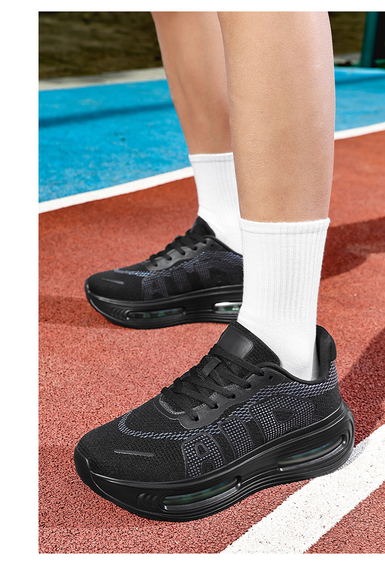 Breathable Men's Running Trainers With Suede And Rubber Sole_voghion.com