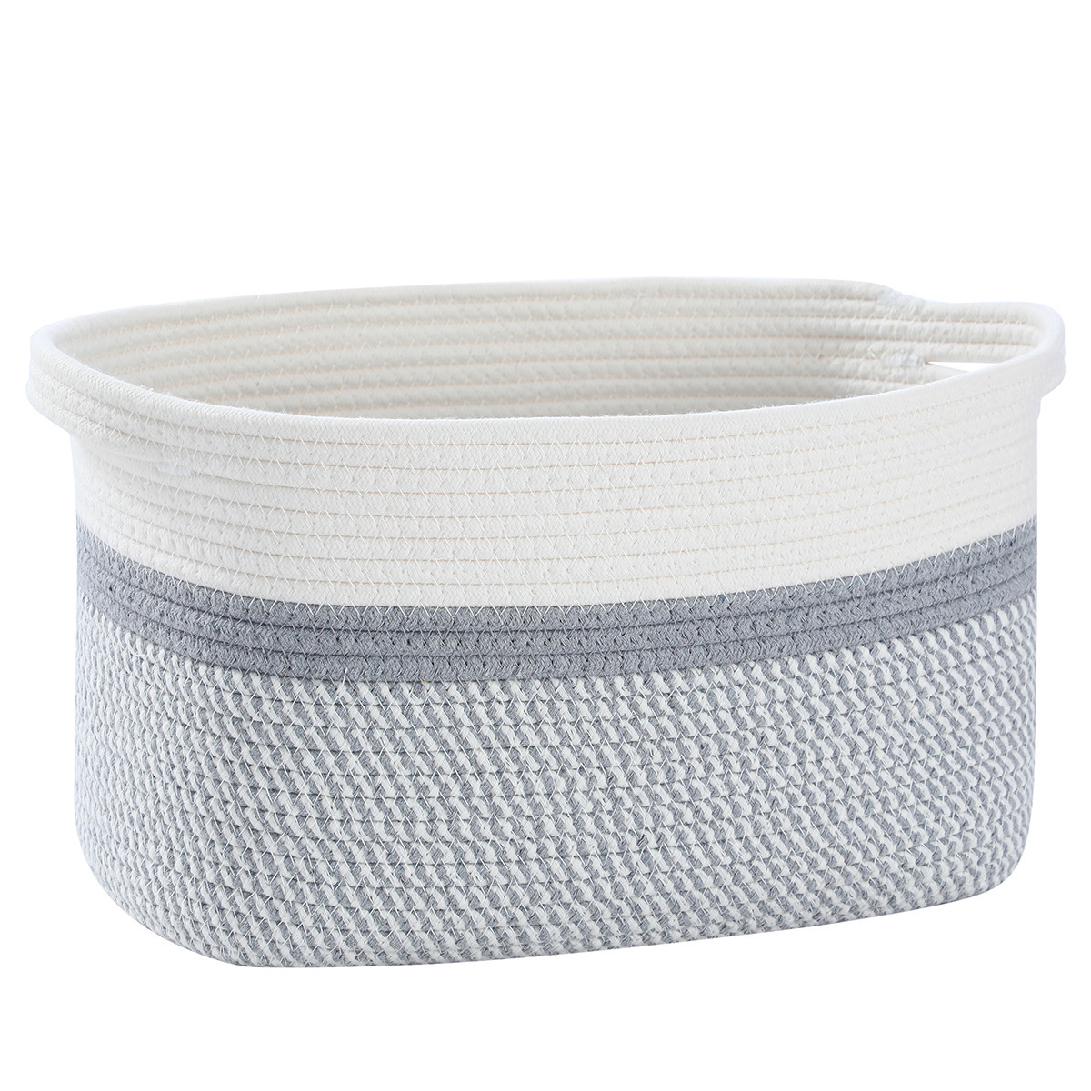 Amazon Hot Sale Cesta de ropa sucia de cuerda de algodón casera gran Cesta de almacenamiento de algodón Cesta de juguetes Cesta de almacenamiento