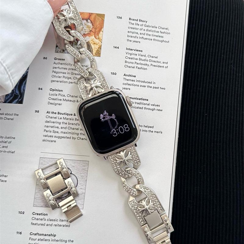 CROSS CROSS METAL CHAIN Apple Watch Strap S98SE for iwatch6 AppleWatch7