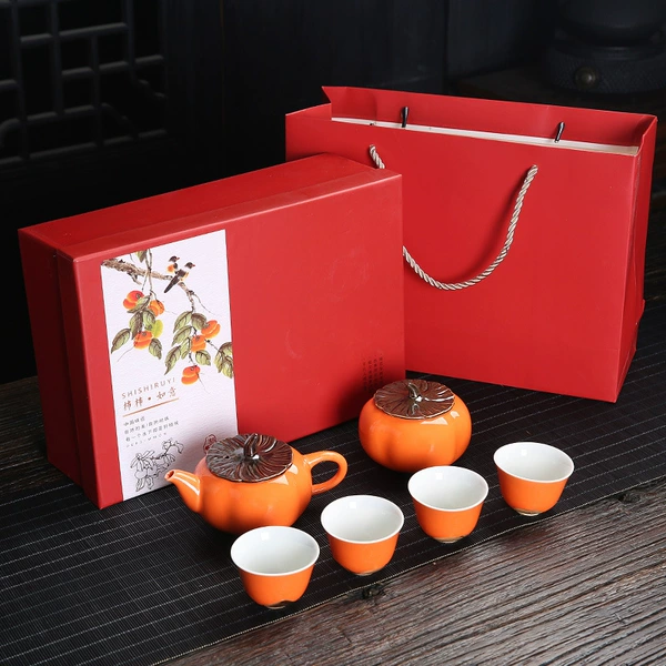 Persimmon Six -piece Scrolls Box