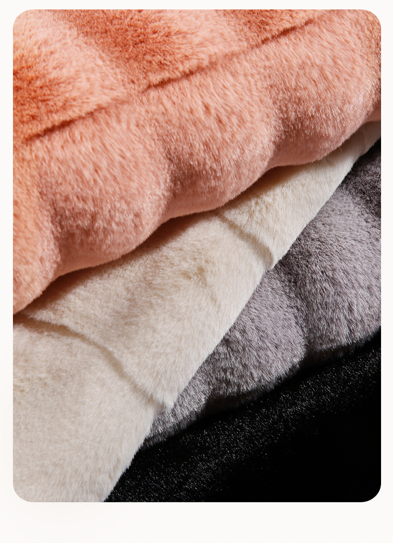 Car Seat Cushion Winter Short Plush Small Waist Three-Piece Set Warm Single Piece Winter Rear Seat Cushion