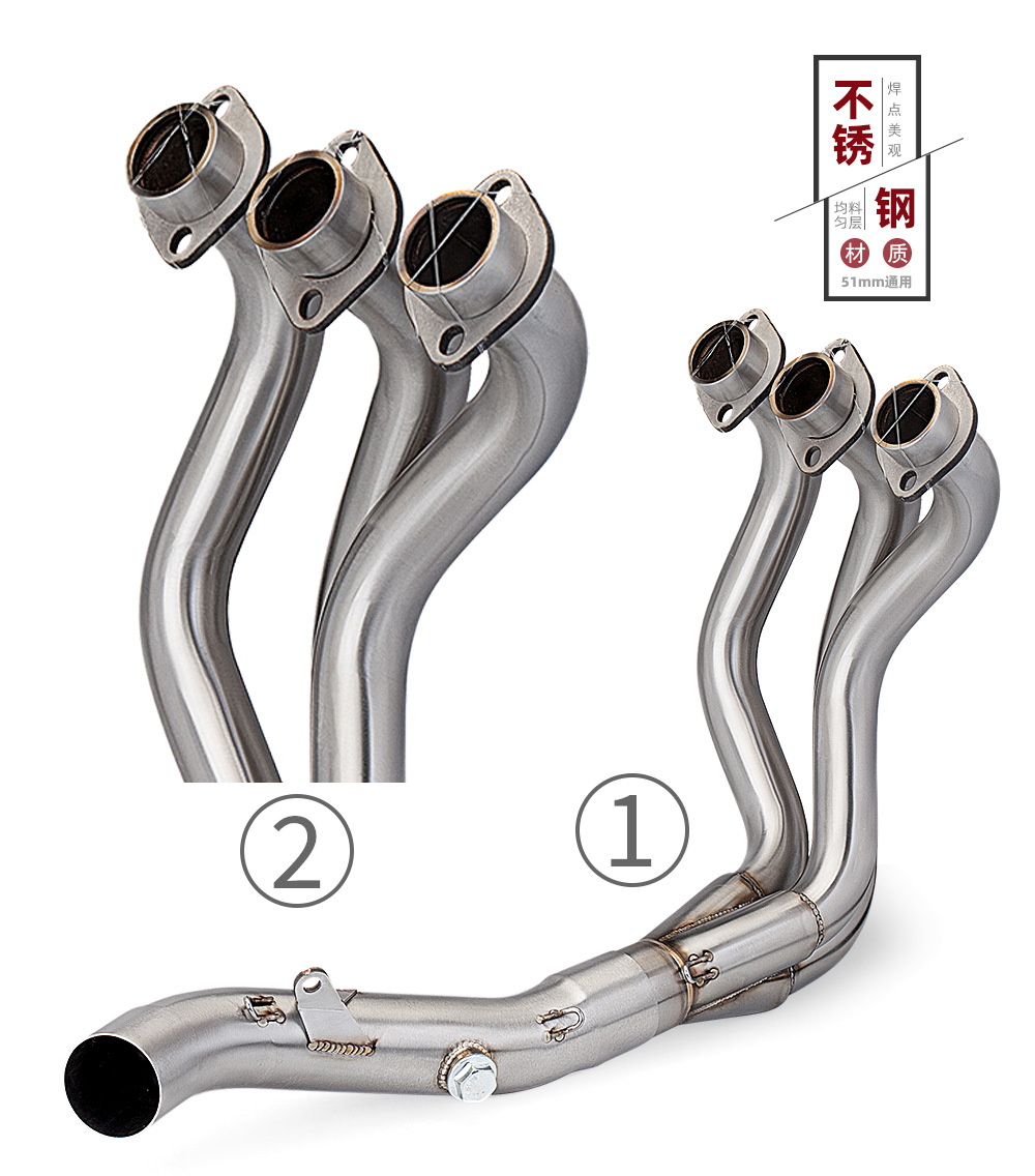 Mt09 Stainless Steel Titanium Alloy Front Exhaust Pipe with Back Pressure Package and Drum Swing Front Section 14-21 21-23 Years