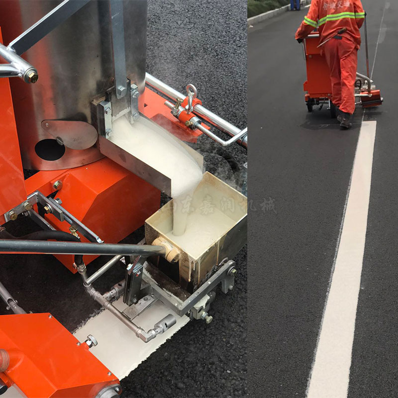 工厂路面热熔划线机 手推道路画线机 小区车库热熔划线一体机