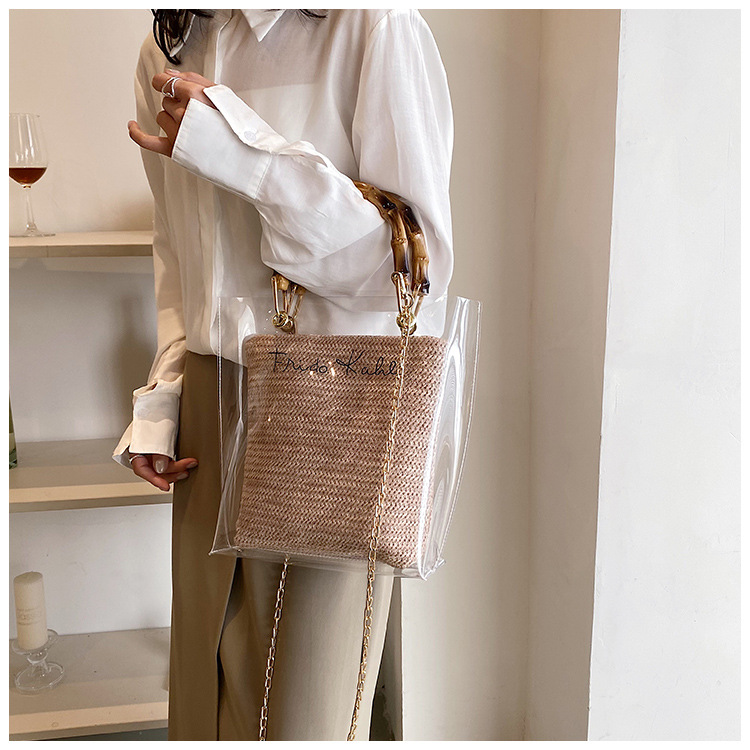 Women's Medium Polyester Letter Elegant Magnetic Buckle Handbag display picture 4