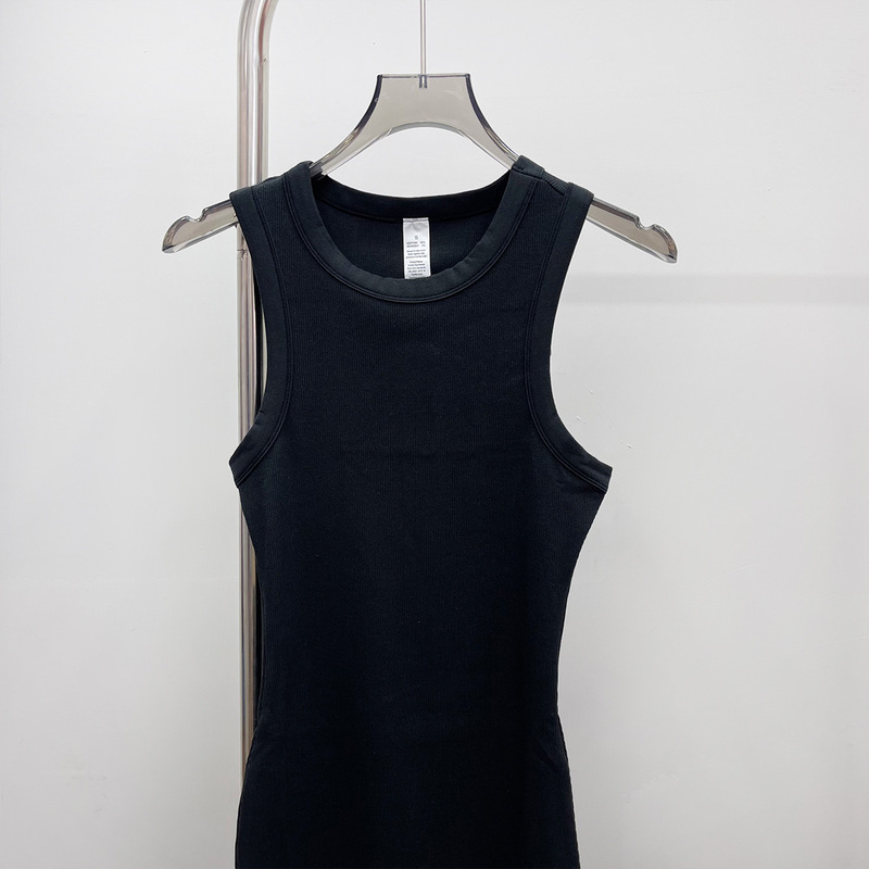 Skims 同じスタイル COTTONRIB レディース ワイド ショルダー ストラップ ベスト ヒップ カバー ドレス TANKDRESS スカート セクシー|undefined