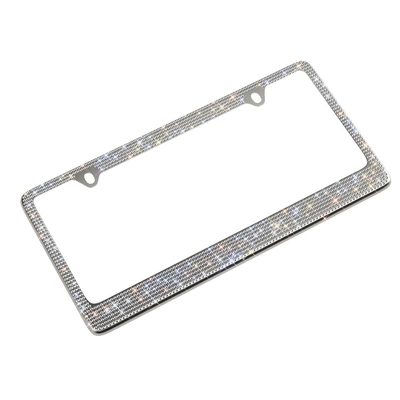 with Diamond License Plate Holder American | License plate holder/license plate holder - xc-w087-steel-white-diamond