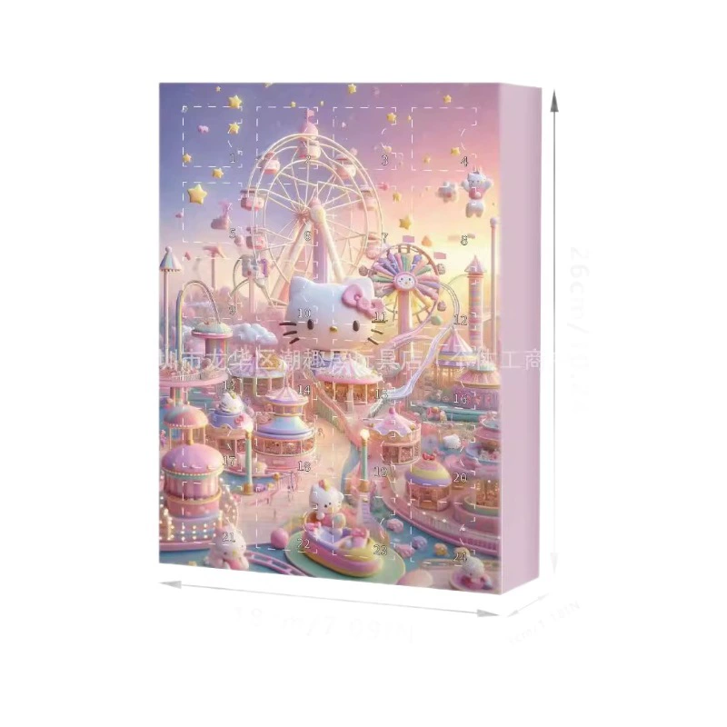 Календарь (Sanrio Hello Kitty), оформление в виде карусели, розовый дизайн, настольный/настенный, лёгкий вес 0,26 кг
