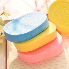 Soft 14T facial cleansing pad, delicate face-washing sponge, thick wood pulp powder puff for cleaning face, makeup remover for women
