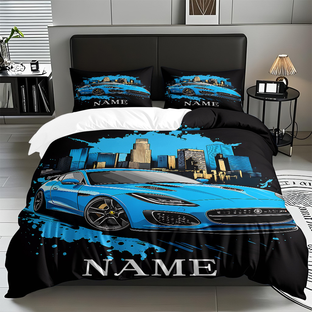 TEMU / JIT transfronterizo textil doméstico multi-tipo cool coche suave piel transpirable digital impresión set edredón