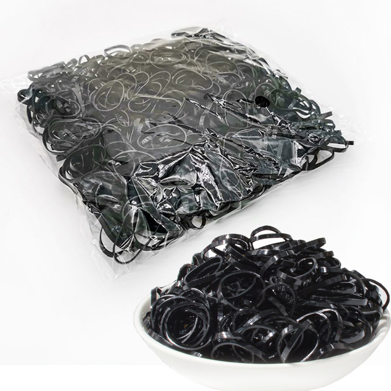 Cuerdas de cabeza de color mujeres negras coreanas niños lindos espesar banda de goma desechable toque de cabello red de pelo anillo