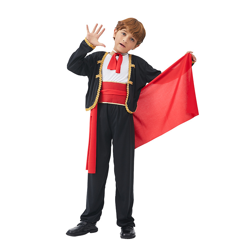 Halloween Cos Masquerade Performance Costumes Adult and Children's Bullfighter Costumes Spanish Bullfighting Performance Costumes