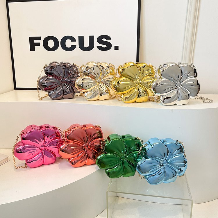 Cross-border 2025 New High-grade Personality Acrylic Flower Bag Evening Bag Fashionable Celebrity Banquet Shoulder Crossbody Bag