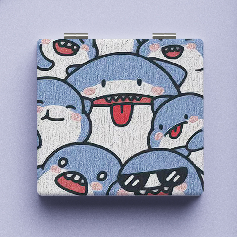 Lindo espejo pequeño Sanrio Kulomi espejo de maquillaje portátil de alto valor espejo de maquillaje portátil dormitorio de estudiantes espejo de maquillaje plegable