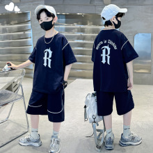 儿童装男童夏装运动套装2025新款中大童夏季男孩夏款短袖背心帅气