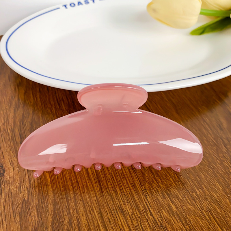 韓国版pc高級感半円プラスチックヘアクリップの気質が上品でファッション的な個性があります。|undefined