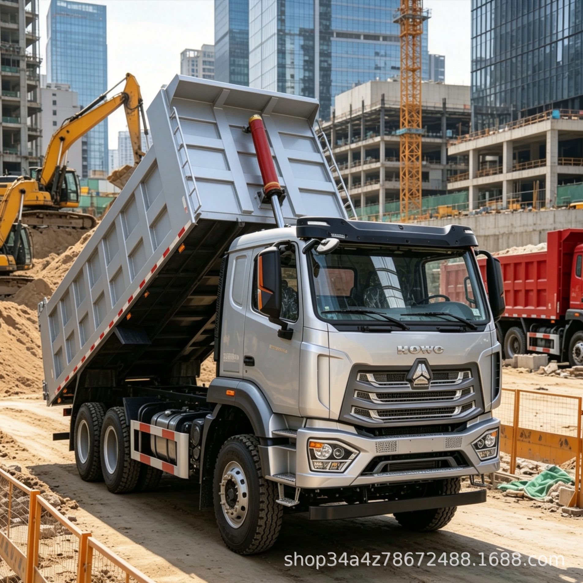 Foreign Trade Supply of African Howo Nx6X4 Dump Trucks, Howo 8*4 Dump Trucks, Rear Eight-Wheel Dump Trucks, Heavy-Duty Dump Trucks