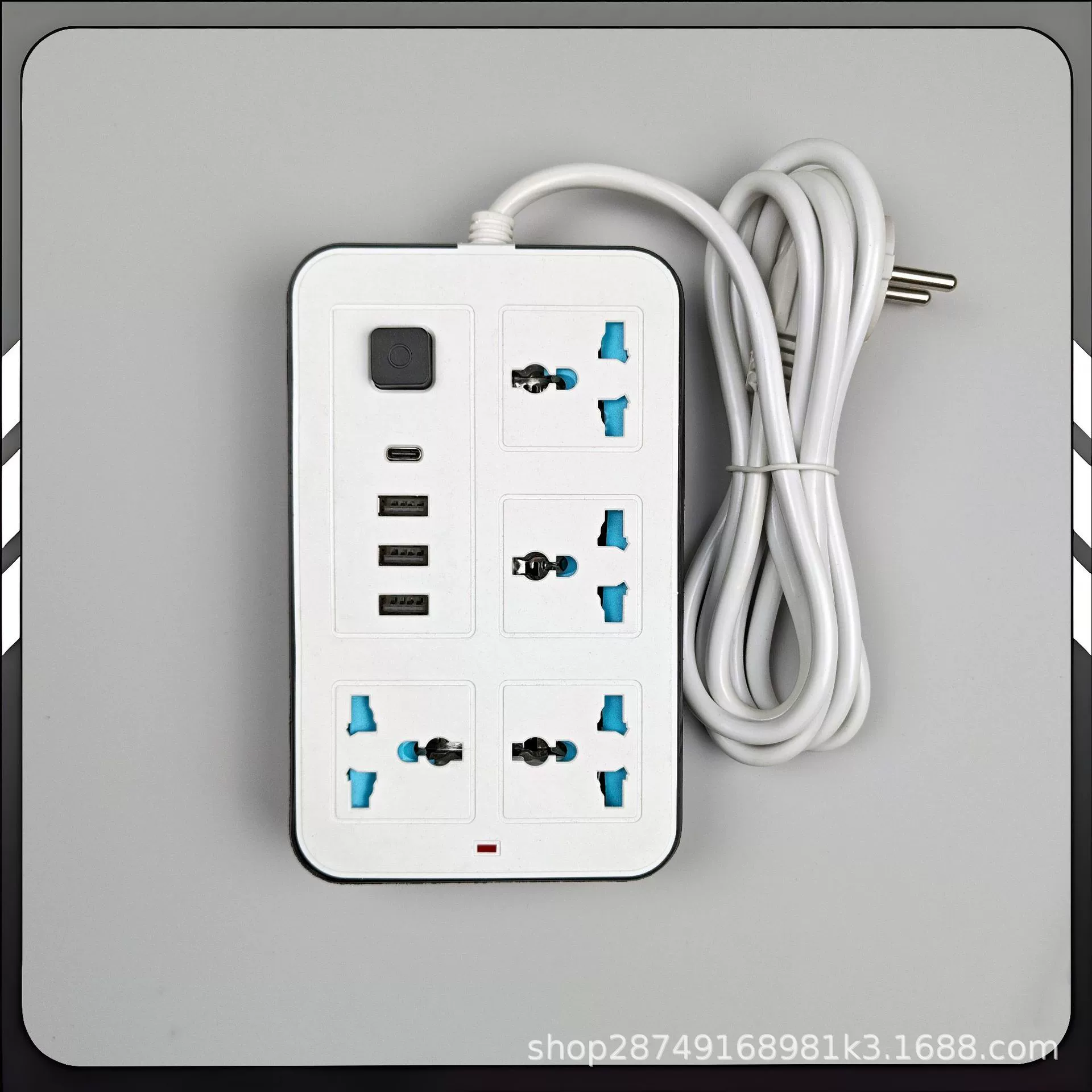 Сетевой фильтр для Африки, универсальные гнёзда, USB+TYPE-C, защита от перегрузки, многофункциональная розетка с кабелем и лампой