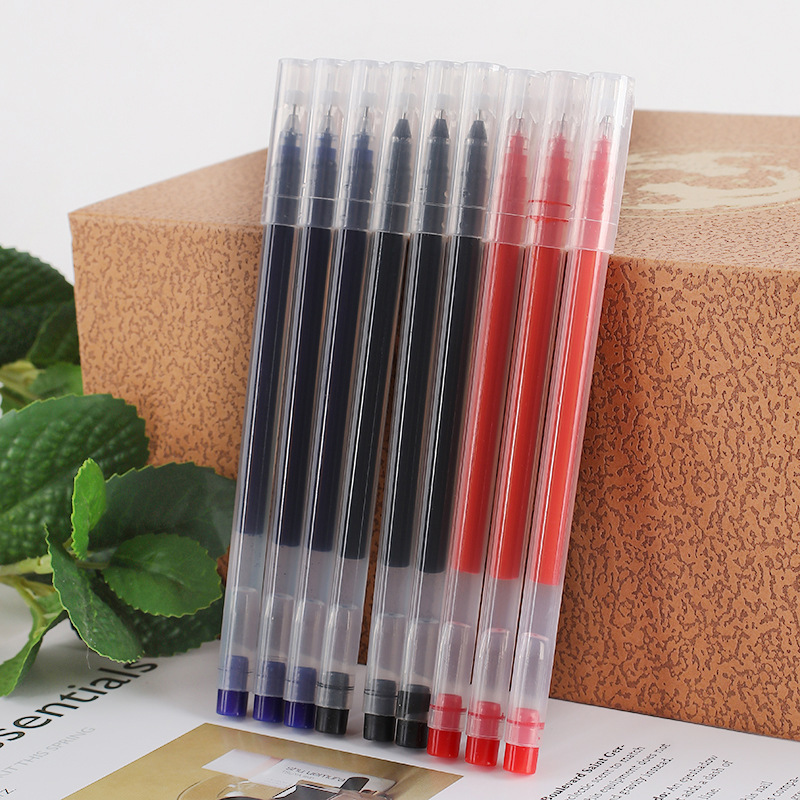 Jiuneng 0.5mm Large-Capacity Gel Pen Full Needle Tube Simple Black Pen Carbon Pen Disposable Pen