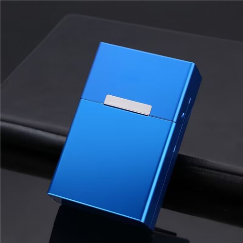 New Full Aluminum Alloy Cigarette Case 20 Pieces, Pack of Cigarettes, Soft and Hard Universal, Moisture-Proof, Durable, Personalized Magnetic and Laser Engraving