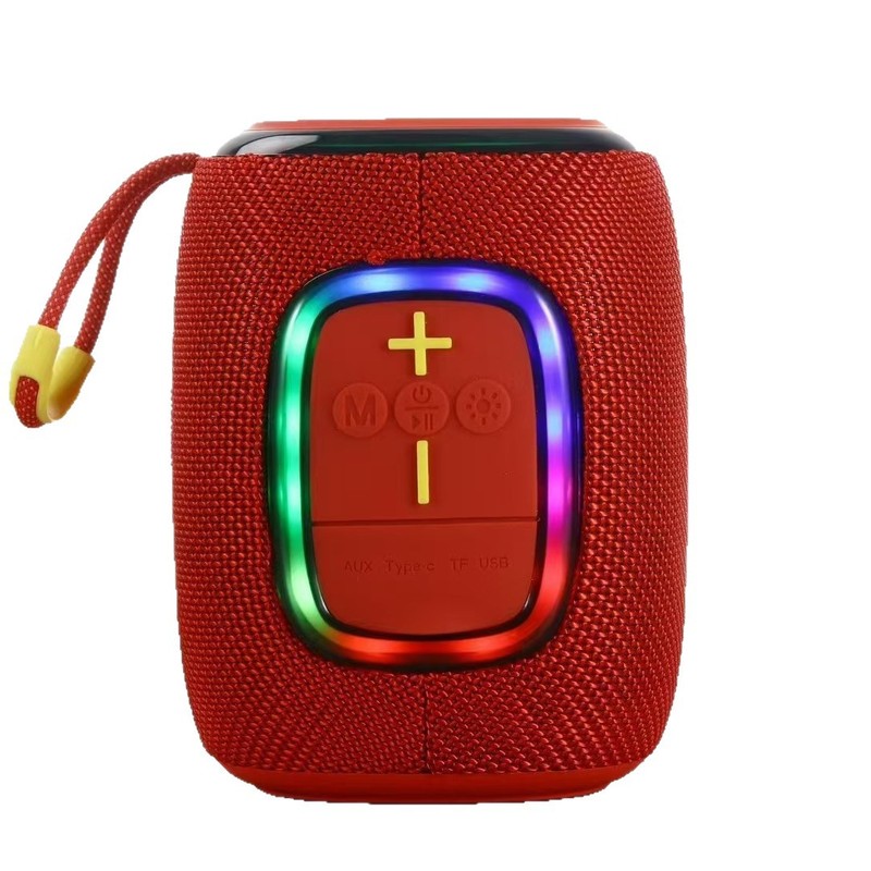 新しい W22 ポータブル Bluetooth スピーカーポータブル屋外サブウーファー RGB ライトサークルカードポータブルギフトスピーカー|undefined