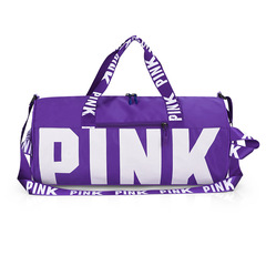 Cross-border new PINK printed sports and fitness bag, portable shoulder training bag, large capacity short-distance travel bag, dropshipping