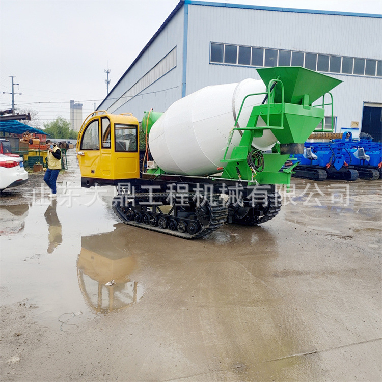 履带混凝土罐车 小型履带式搅拌车 特殊地形商混运输车