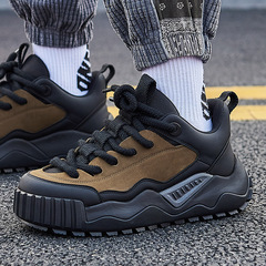 Men's Retro Thick Sole Father's Shoes Outdoor Sports Casual Shoes for Autumn Europe 2023 - Versatile Height Increasing Shoes for Men