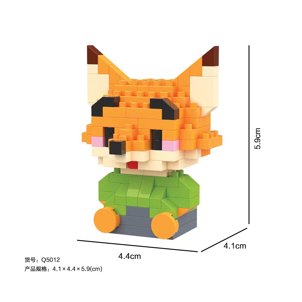 Cross-Border Micro Particle Building Blocks Children's Cartoon Character Educational Assembly Blocks Blind Box Stress Relief Toy Figure Wholesale