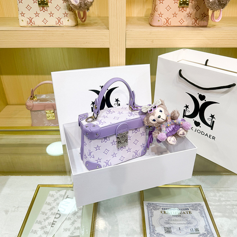 Dropshipping High-End Taro Purple Embossed Box Bag 2026 New Model Commuter Crossbody Handbag Cross-Border Wholesale