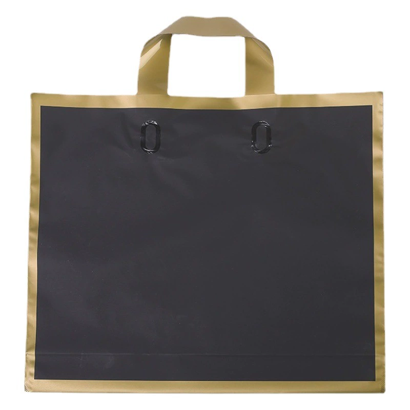 В наличии сумка для магазина одежды с золотым краем матовая пластиковая сумка-тоут Подарочная сумка Высококачественная обувь и магазин одежды сумка для покупок ручная сумка
