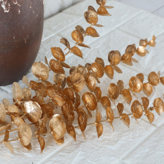 婚慶金色系仿真花尤加利冬青果新年福桶插花年宵花發財果裝飾花材