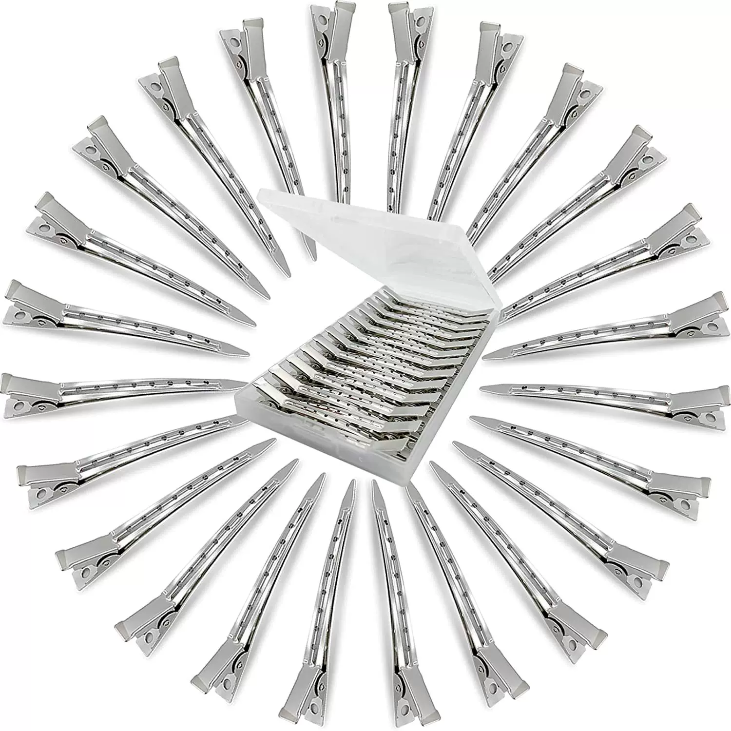 金属造型24个无痕鸭嘴夹发根蓬松头饰固定夹刘海定型尖嘴夹发店