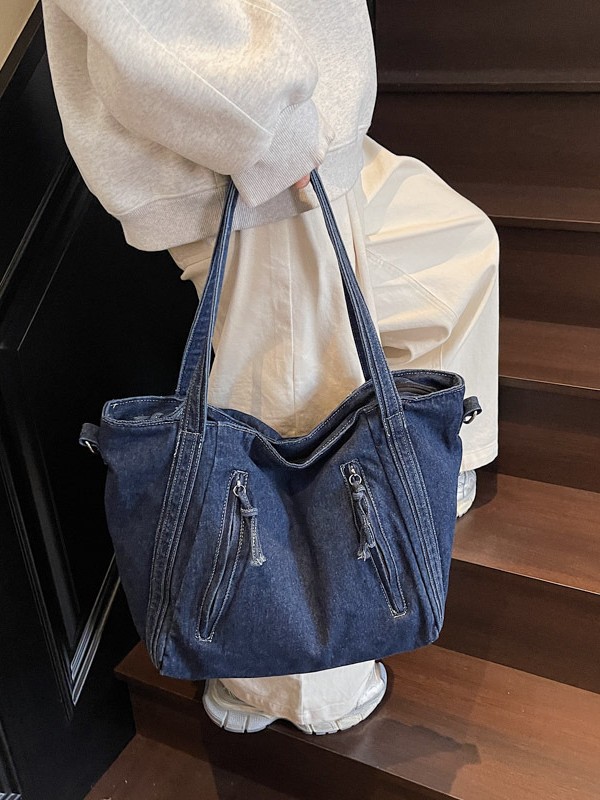 Bolso de hombro de mezclilla de nuevo estilo de moda transfronteriza 2025 bolso de mensajero de alta calidad de gran capacidad