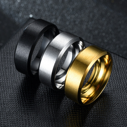 Daihao stainless steel matte ring simple glossy stainless steel men Yiwu small jewelry wholesale
