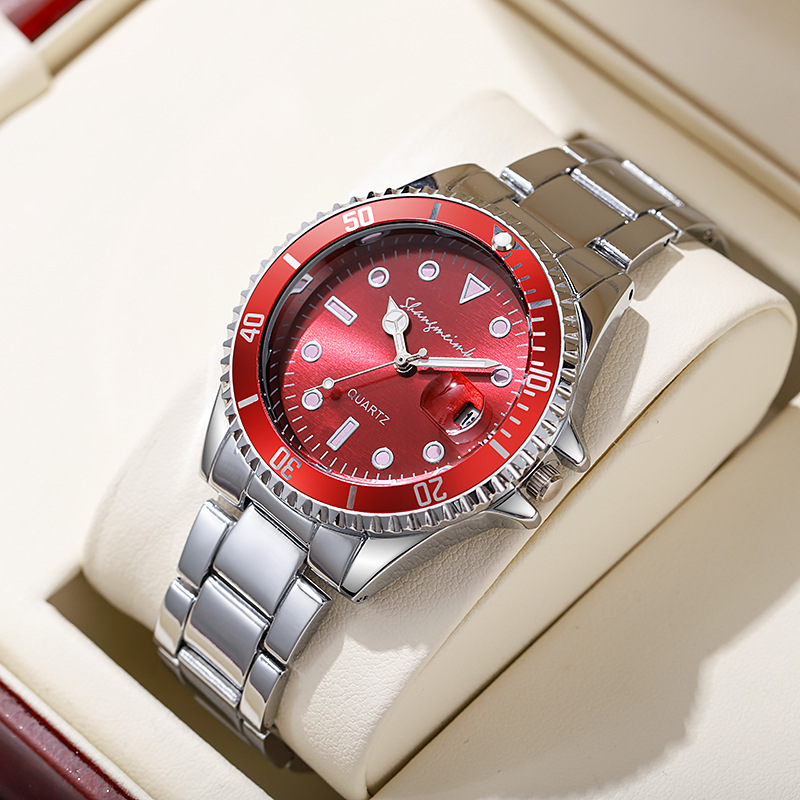 Tiktok vert Shangmei Water Ghost Couple montre en alliage calendrier lumineux étanche_voghion.com
