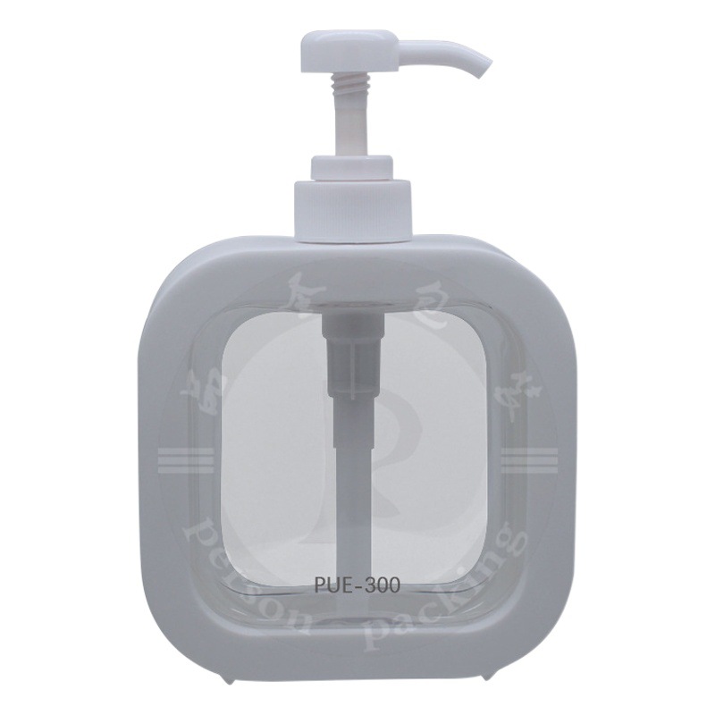 Fábrica en stock blanco 300ml botella de prensa de plástico al por mayor sub-botella Corea del Sur ins mano desinfectante botella fuente de fábrica