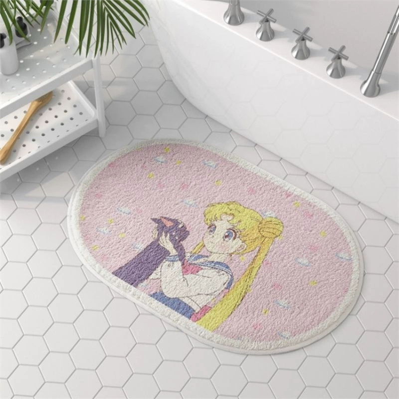 Милый нескользящий коврик для спальни, Sailor Moon