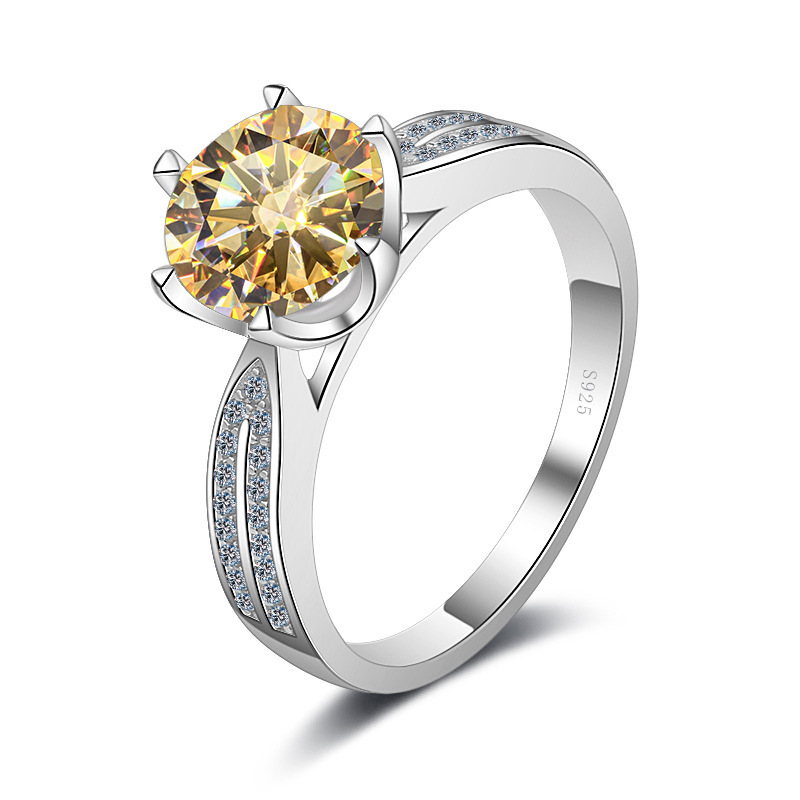 Anillo de color de tres quilates blanco incrustado con mosaico rosa azul verde mosaico con certificado de lápiz lateral