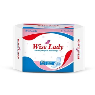 Wise Lady 290mm Women's Night Sanitary Napkin, Comfortable, Soft, Dry and Breathable, 10 Pieces