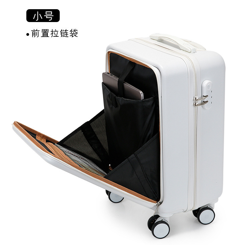Front opening luggage trolley case female 20-inch built-in laptop compartment boarding password travel box male 24-inch