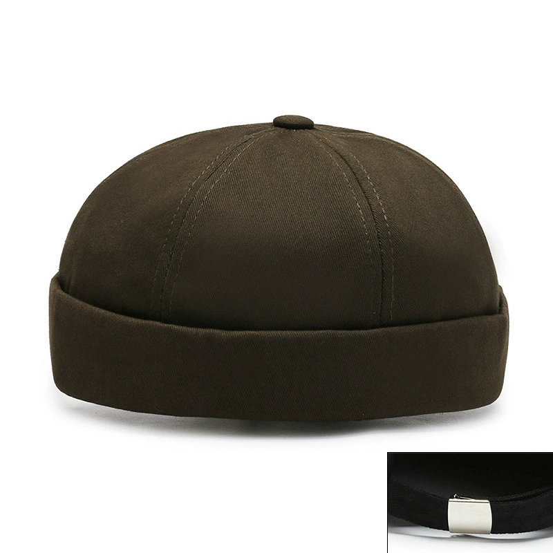 Landlord hat cotton beanie, solid spring–autumn brimless cap, one size adjustable 56–58 cm