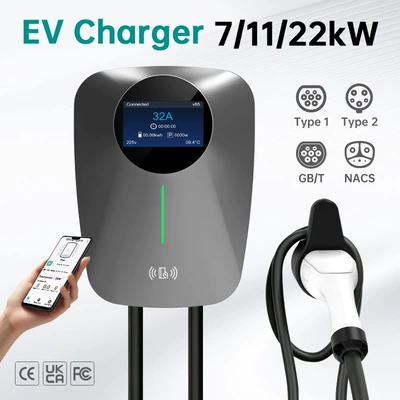 AC charging station with Bluetooth – Elektrikli avtomobil şarj stansiyaları