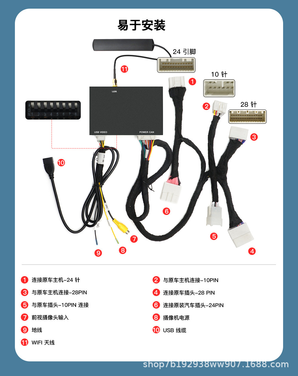 Suitable for Toyota Highlander Rav4 Land Cruiser Wireless Carplay/Android Auto Navigation Module
