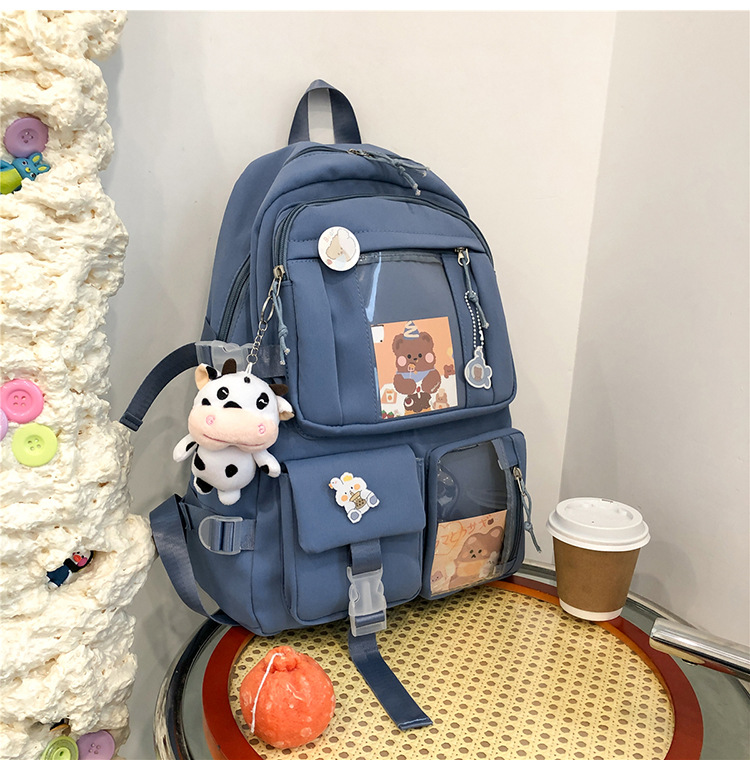 Mochila Harajuku Japonesa Para Mujer, Mochila Coreana Para Estudiantes De Secundaria Y Universidad, Mochila Para Niñas Lindas, Mochila Para Estudiantes De Escuela Primaria Con Corazón display picture 6