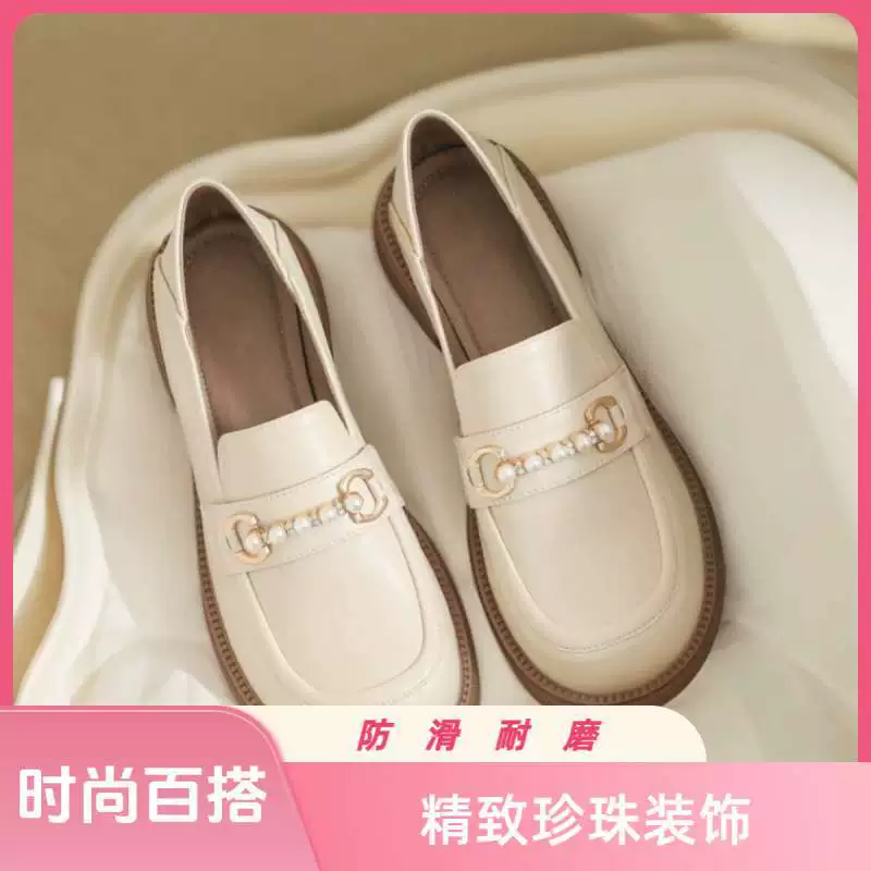 Новые китайские лоферы 2025 года, модные и универсальные, новые балетки, кожаные туфли, британские женские туфли на одной ножке