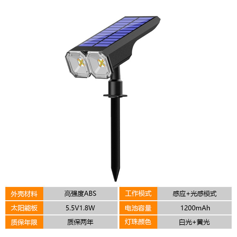Spotlight solar luz blanca luz cálida