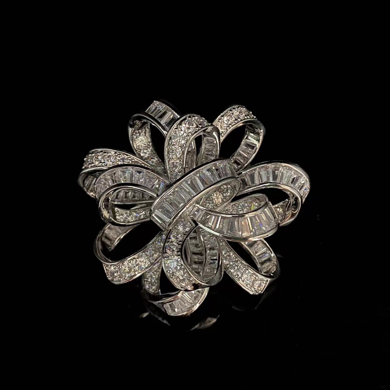 한국 패션 꽃 지르콘 브로치 창조적 인 대기 세트 코트 청삼 의류 액세서리 웨딩 코르세이지 선물