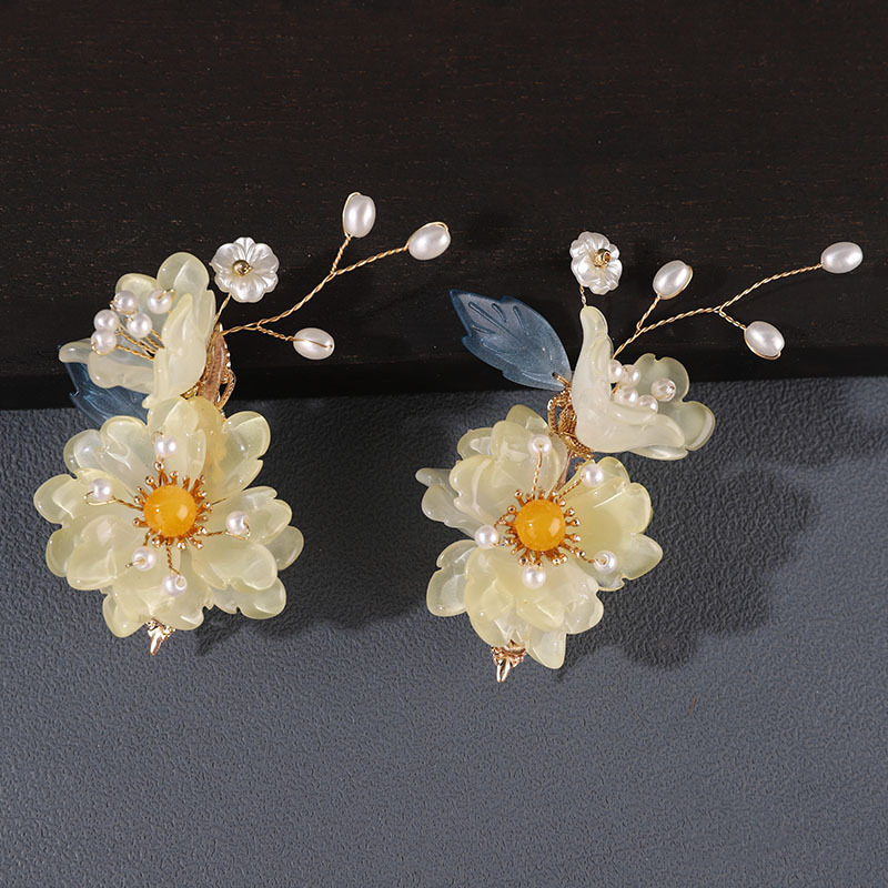 Clip Headwear Hairpin Classical Chinese Style Gentle High-value Hanfu Cheongsam Accessories New Year Side Clip Side