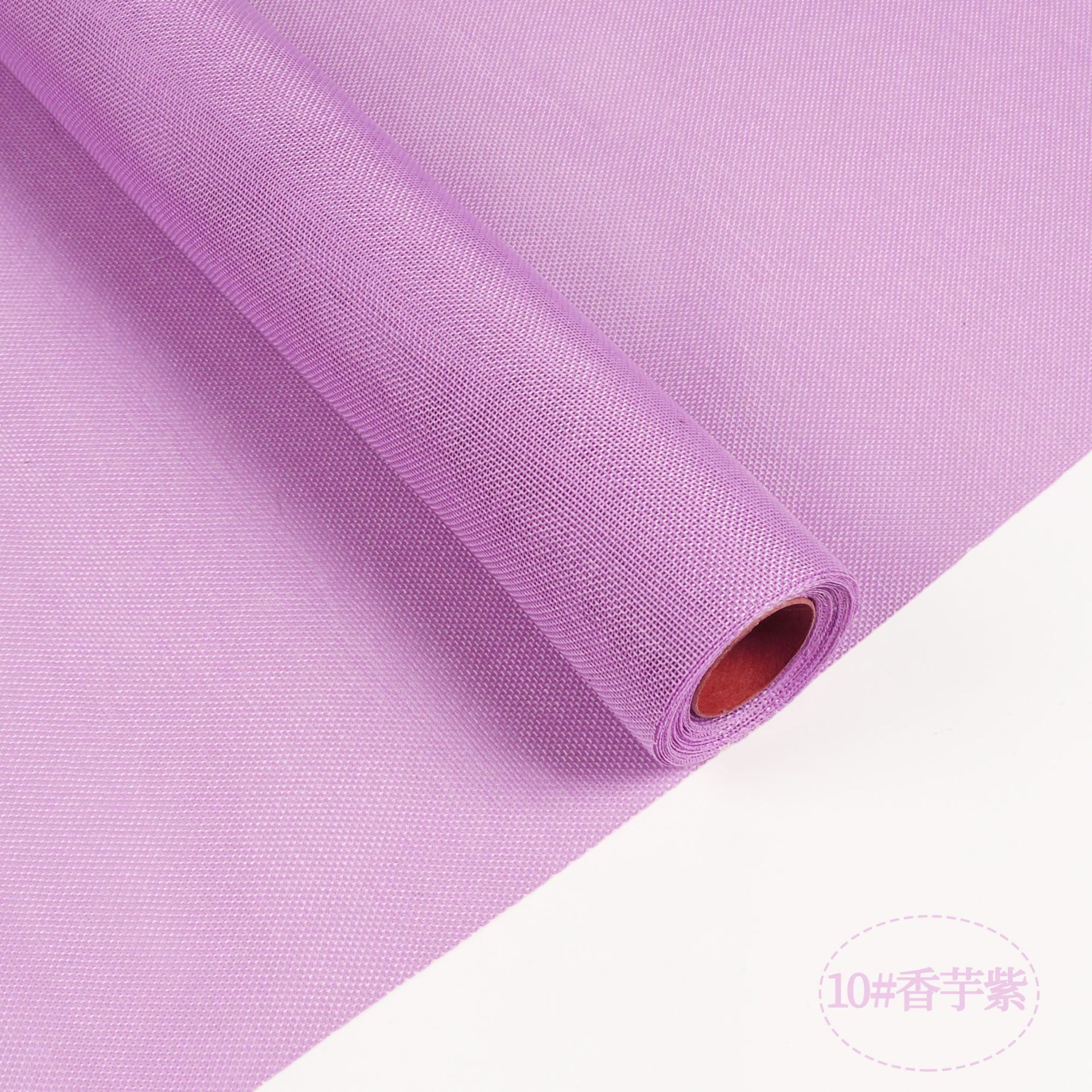 Fábrica de fiestas de flores al por mayor de color sólido enrollar hilo de red flor envasado tela de red florista ramo de flores envasado hilo de red colorido lino rollo